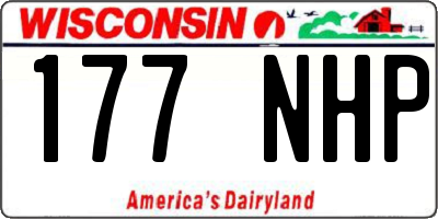 WI license plate 177NHP