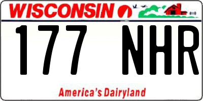 WI license plate 177NHR