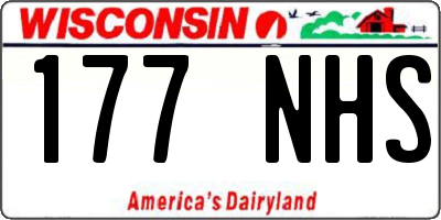 WI license plate 177NHS