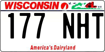 WI license plate 177NHT
