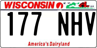 WI license plate 177NHV