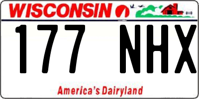 WI license plate 177NHX