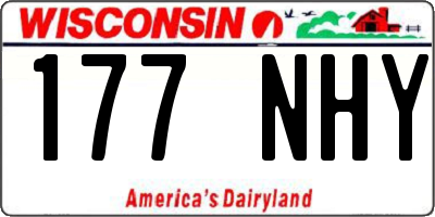 WI license plate 177NHY