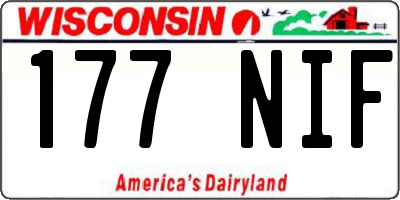 WI license plate 177NIF