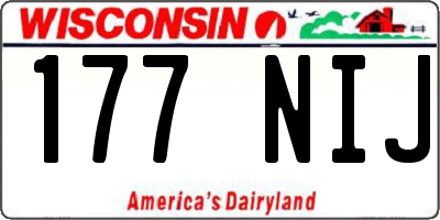 WI license plate 177NIJ