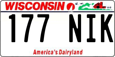 WI license plate 177NIK