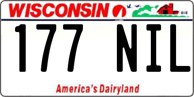 WI license plate 177NIL