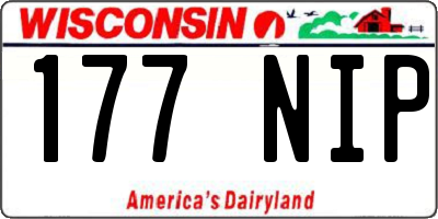 WI license plate 177NIP