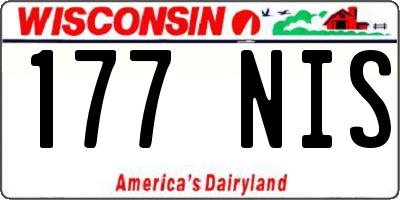 WI license plate 177NIS