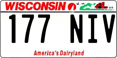 WI license plate 177NIV