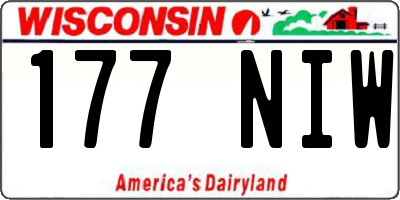 WI license plate 177NIW