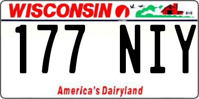 WI license plate 177NIY