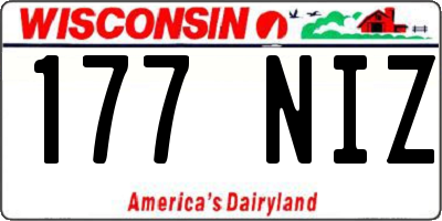 WI license plate 177NIZ