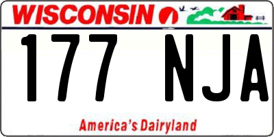 WI license plate 177NJA