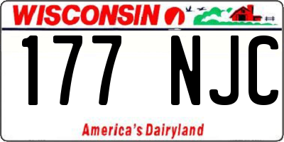WI license plate 177NJC