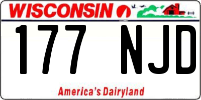 WI license plate 177NJD