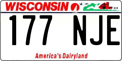 WI license plate 177NJE