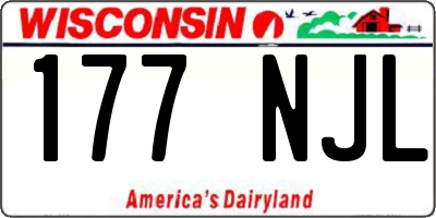 WI license plate 177NJL