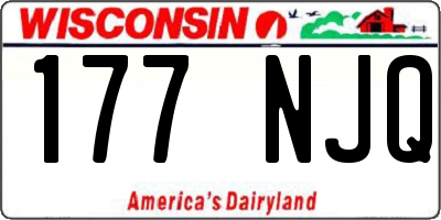 WI license plate 177NJQ