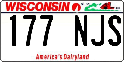 WI license plate 177NJS