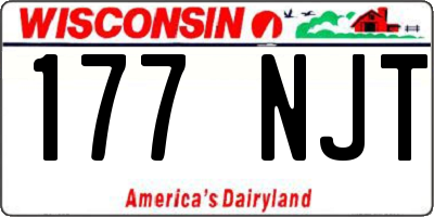 WI license plate 177NJT