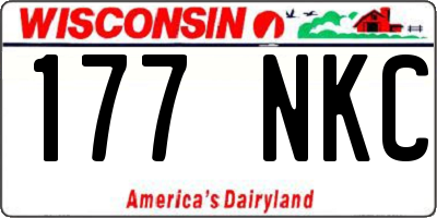 WI license plate 177NKC
