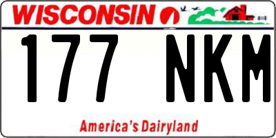 WI license plate 177NKM