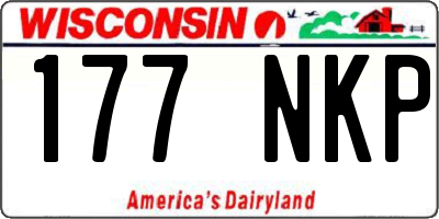 WI license plate 177NKP