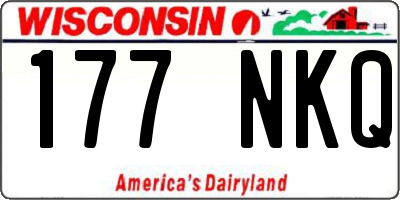 WI license plate 177NKQ