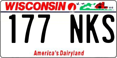 WI license plate 177NKS
