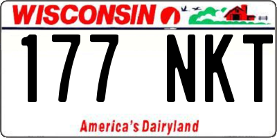WI license plate 177NKT