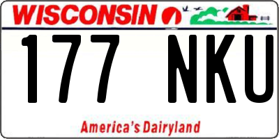 WI license plate 177NKU