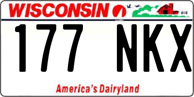 WI license plate 177NKX