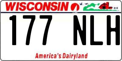 WI license plate 177NLH