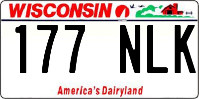 WI license plate 177NLK
