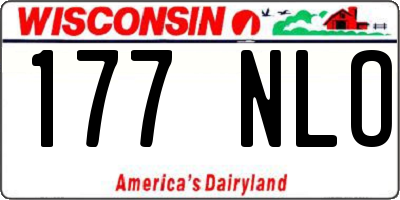 WI license plate 177NLO