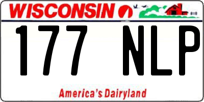 WI license plate 177NLP