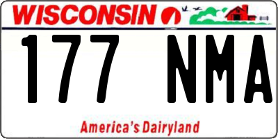 WI license plate 177NMA