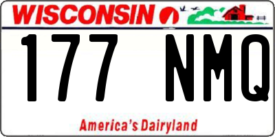 WI license plate 177NMQ