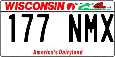 WI license plate 177NMX