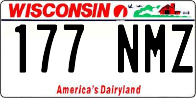 WI license plate 177NMZ