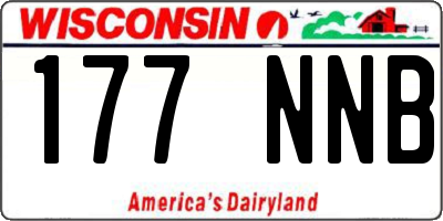 WI license plate 177NNB