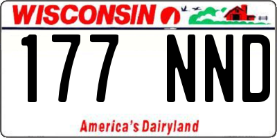 WI license plate 177NND