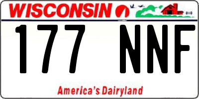 WI license plate 177NNF