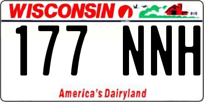 WI license plate 177NNH