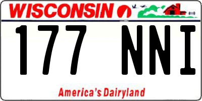 WI license plate 177NNI