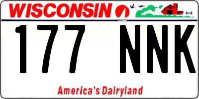 WI license plate 177NNK