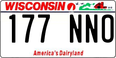 WI license plate 177NNO