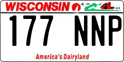 WI license plate 177NNP