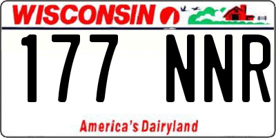 WI license plate 177NNR